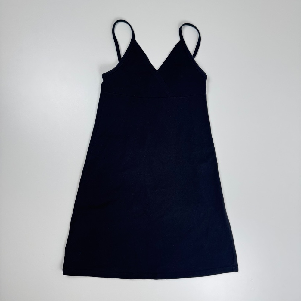 Brandy Melville Black Mini Dress V-Neck One Size Preppy Goth Fall Grunge